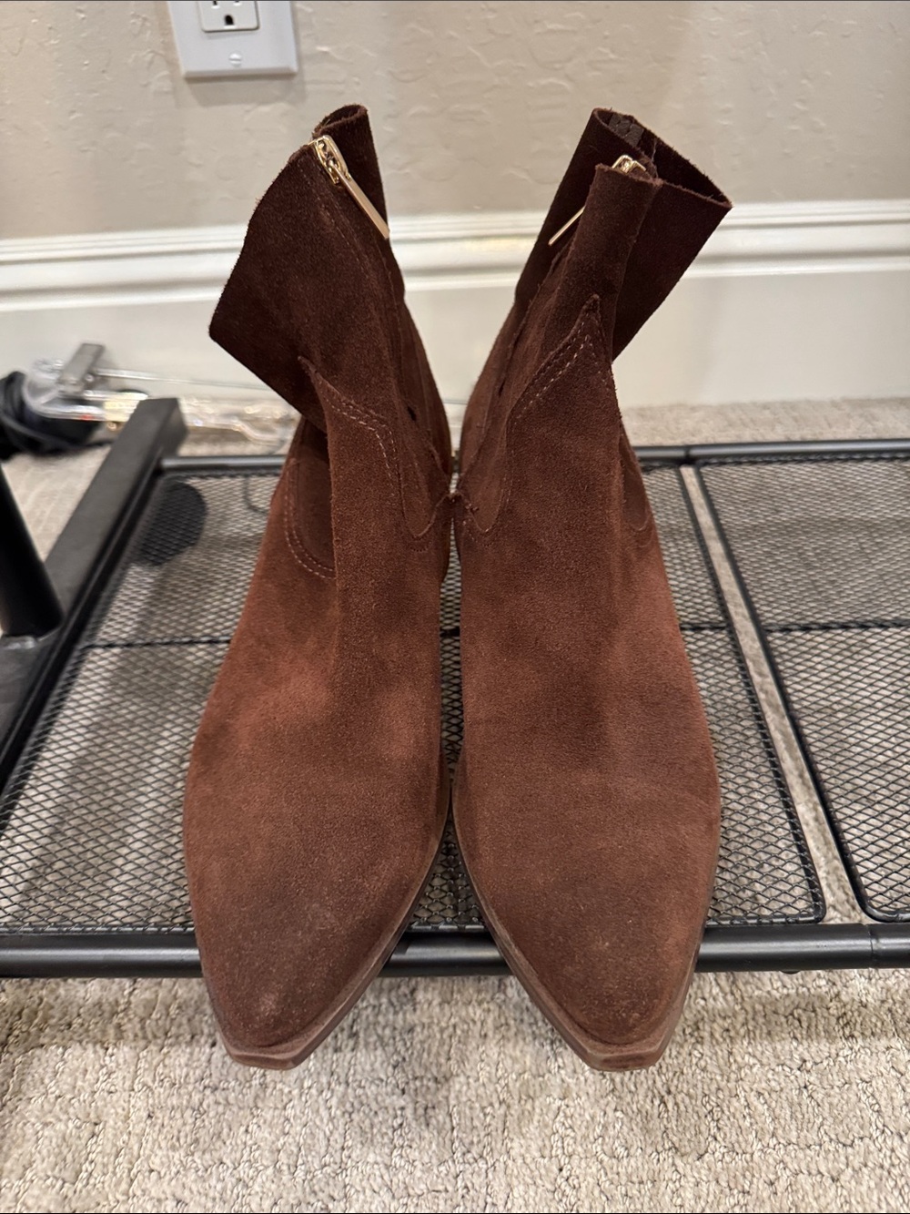Steve MaddenBrown Suede Pointed Toe Ankle Boots
